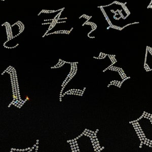 Capital Old English Hot-fix Letters image 6