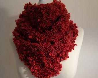 Gestrickter Schlauchschal "Susanna", rot