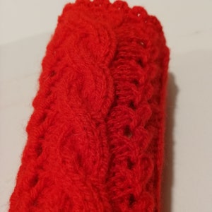 Gestrickte Pulswärmer Maika, rot Bild 3