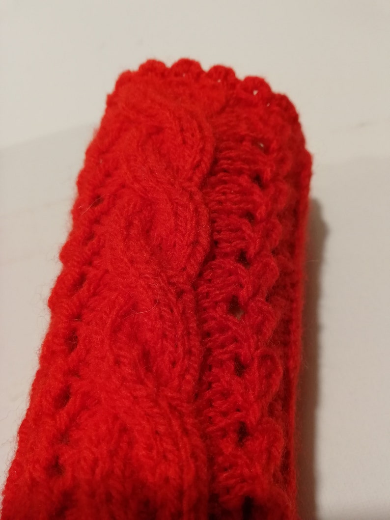 Gestrickte Pulswärmer Maika, rot Bild 3