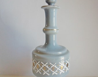 Antique Enameled Art Glass Perfume Barber Bottle