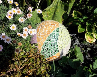Mosaik-Beton Kugel, Gartenkugel.