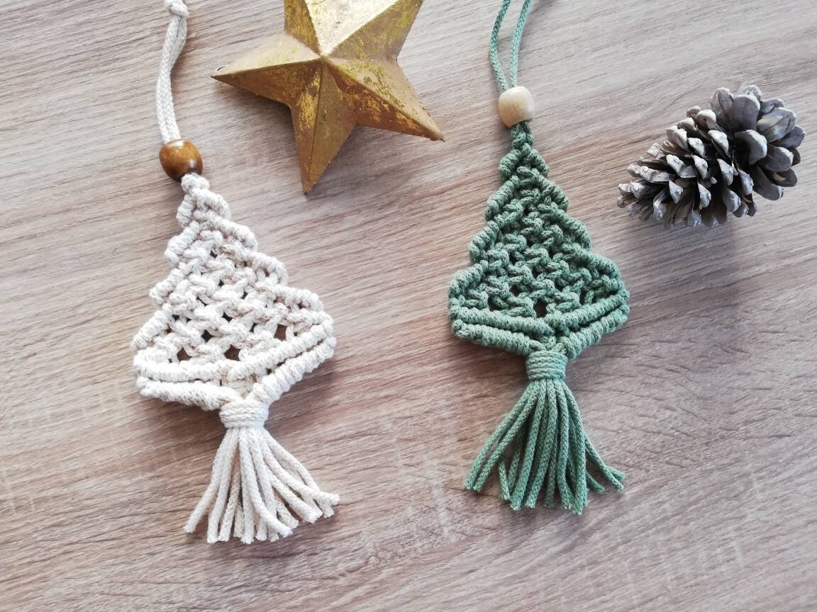 Décoration Noel Sapin Macramé Bohème