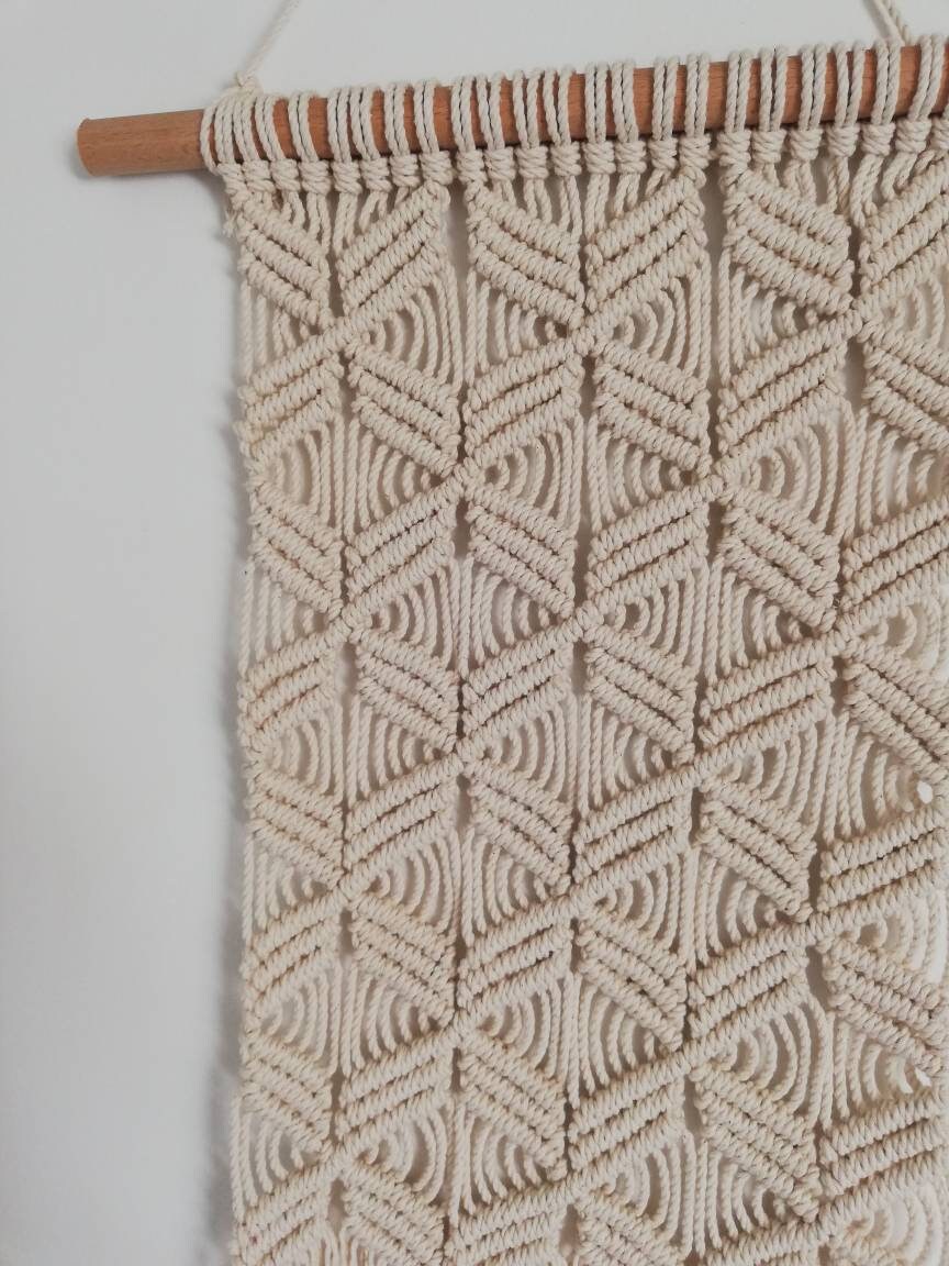 Tenture Croisillon Naturelle Macramé