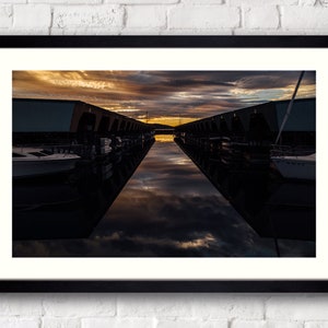 SAILBOAT SUNSET - Framed