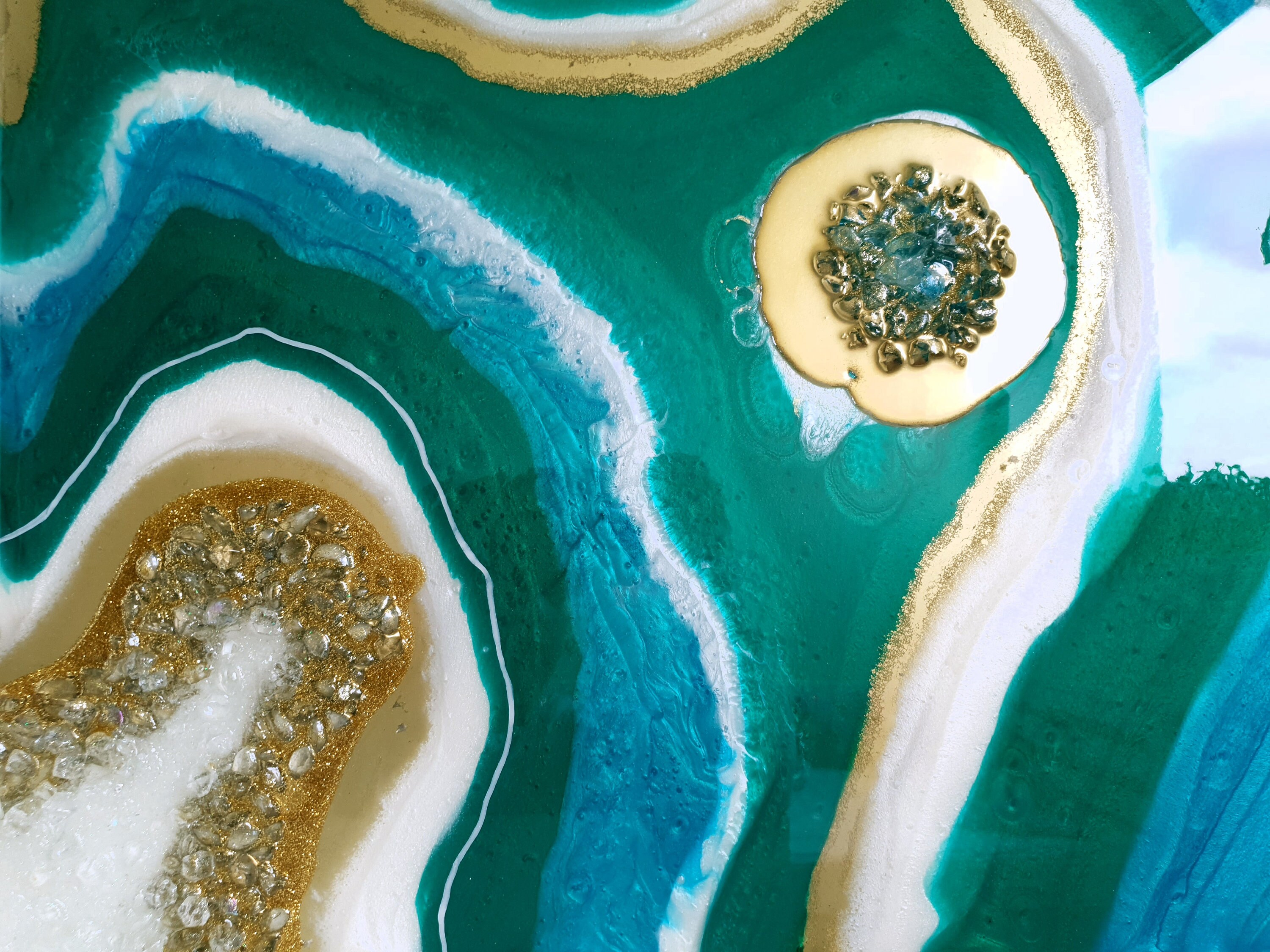 Custom Emerald - Turquise Geode - Etsy