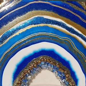 Blue resin geode