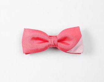 Bowtie pink shades SAKURA - wedding guest - groomsmen - self-tie -high quality Italian silk - original & different designer ties - handmade