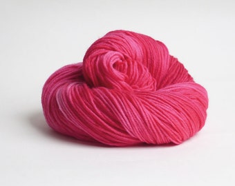 Hand-dyed sock yarn "raspberry" 5323 7-8 mini skeins 50 g 4ply merino high twist yarn, Atelier Zitron