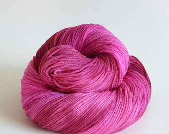 Hand-dyed sock wool "Melodic Pink" 1184 semisolid 4x Merino High Twist Yarn, Atelier Zitron