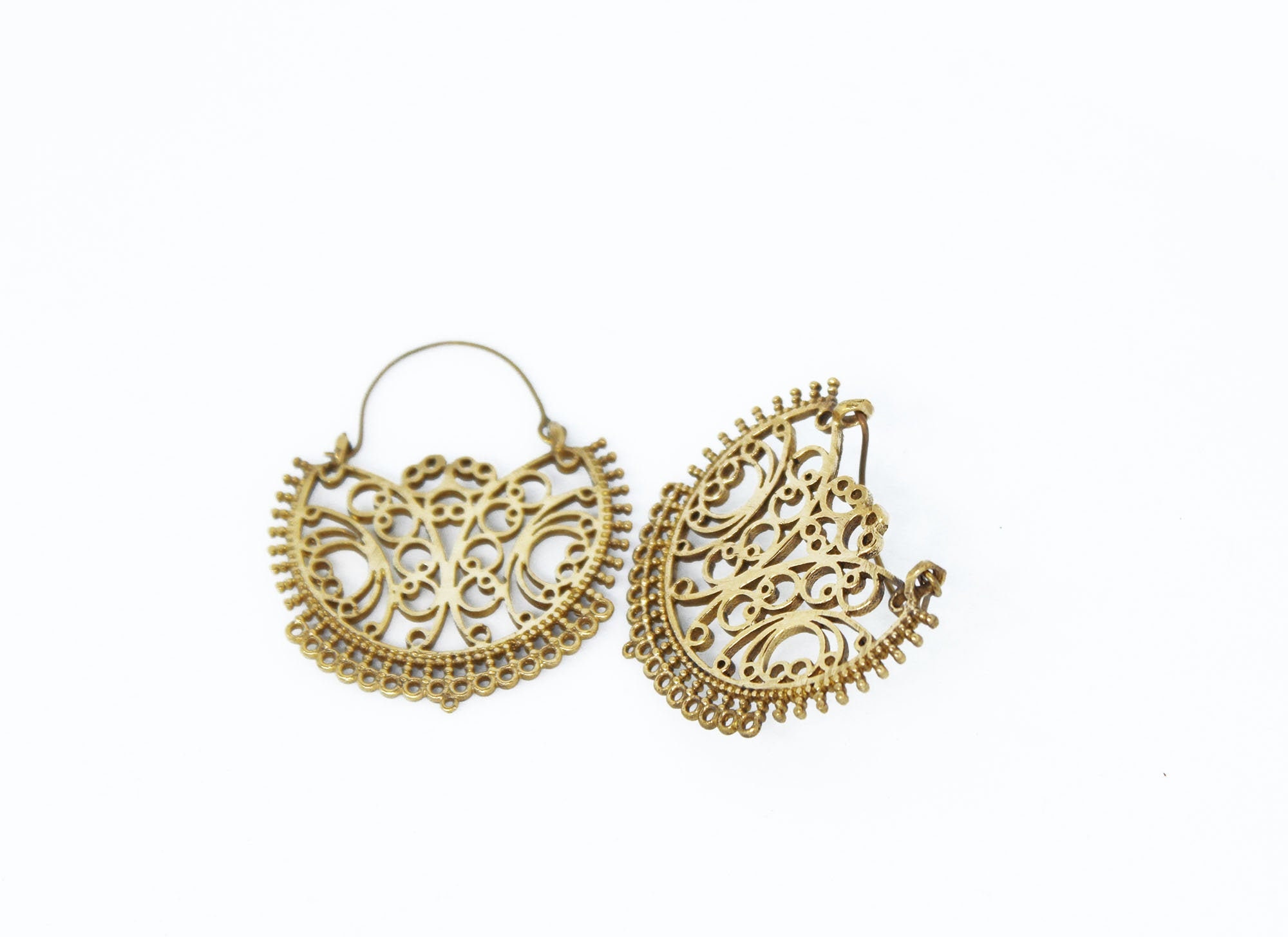 Ornate Earrings Moroccan earrings Indian earrings Mandala Etsy