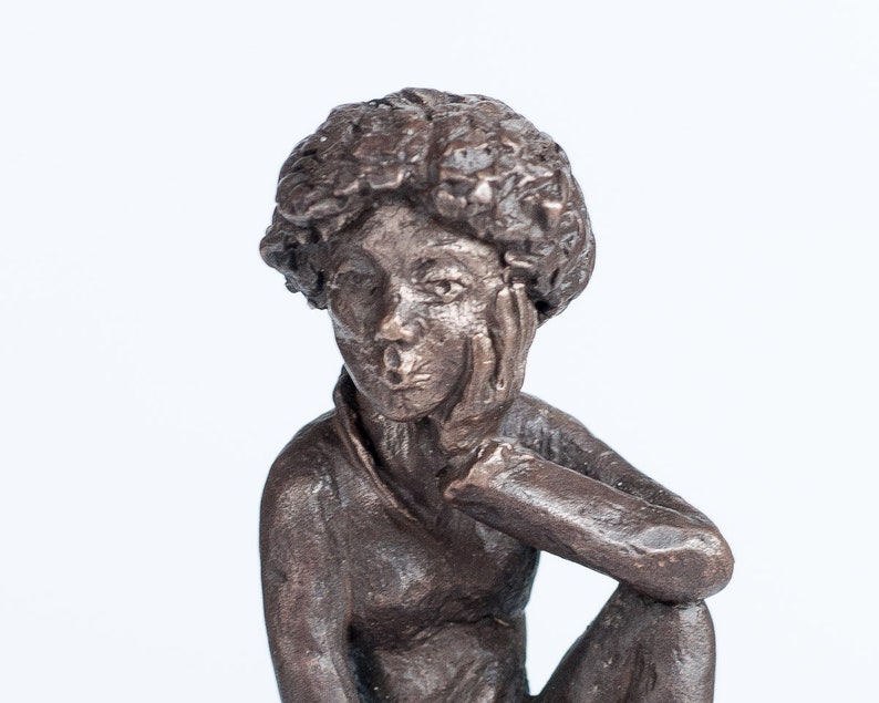 Whistling on ball, bronze sculpture image 2