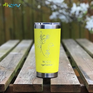 Personalized 20oz Travel Mug: Laser Engraved Stainless Steel Coffee Tumbler