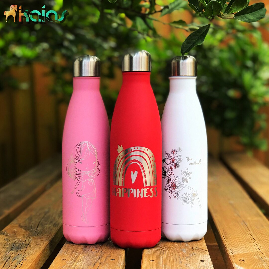 Personalized Insulated Water Bottle: Laser Engraved Stainless Steel ...