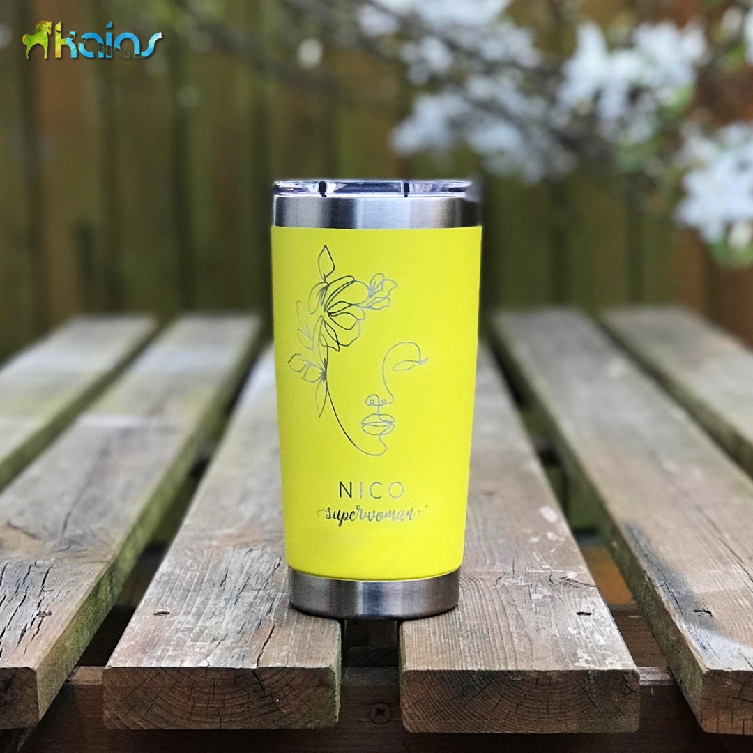 Tazza Termica Da Viaggio In Ceramica A Doppia Parete Personalizzata Fatta A Mano - Foto 4