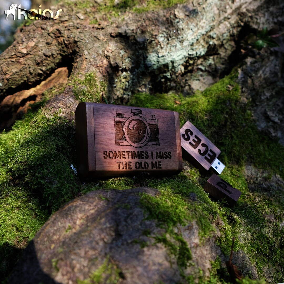 Personalised Wooden USB Stick & Gift Box 3.0 128GB Flash Drive Memory