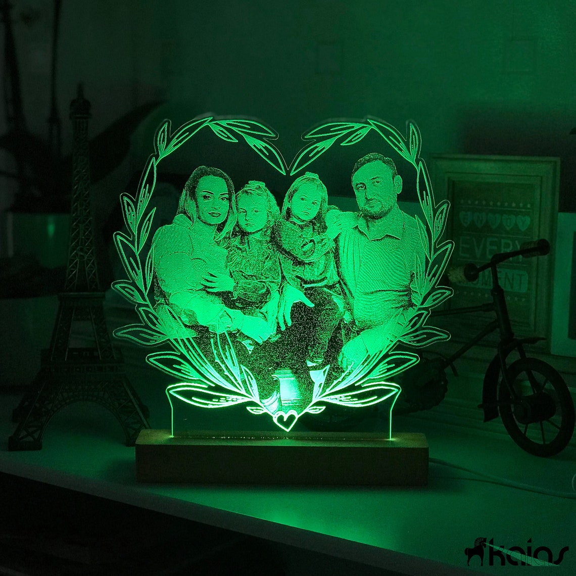 Lampe LED personnalisée Gravure photo Lampe portrait | Etsy