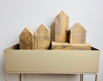 Rustic wooden houses, reclaimed wood