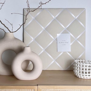 Tableau mémo blanc crème taille personnalisée