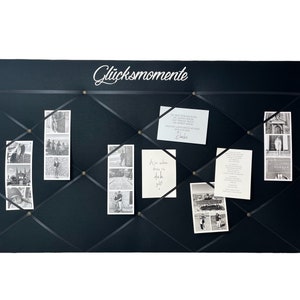 Memoboard Glücksmomente personalisiert schwarz
