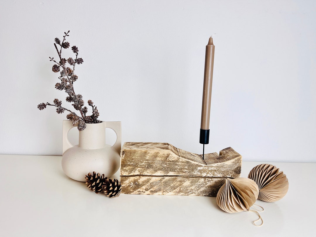 Upcycling Candlestick Reclaimed Wood Etsy