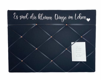 Memoboard Es sind die kleinen Dinge im Leben schwarz