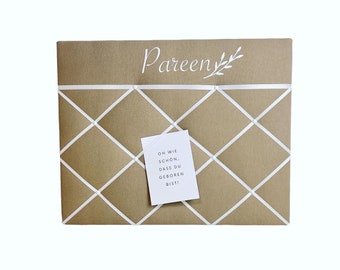 Memo board personalized desired size beige