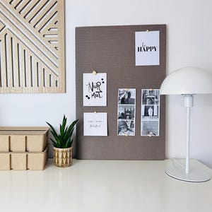 Tableau d'affichage Tableau d'affichage Lin taupe