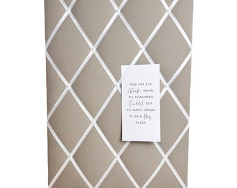 Memo board taupe desired size