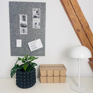 Tableau d'affichage en feutre Scandi gris