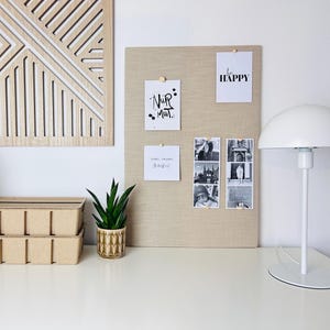 Tableau d'affichage Lin beige