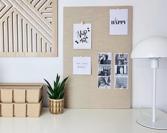 Pinboard linen beige