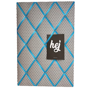 Tableau mémo rétro gris turquoise taille souhaitée