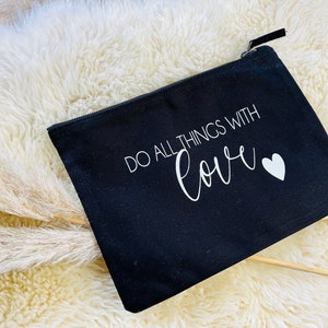 Kosmetiktasche love schwarz