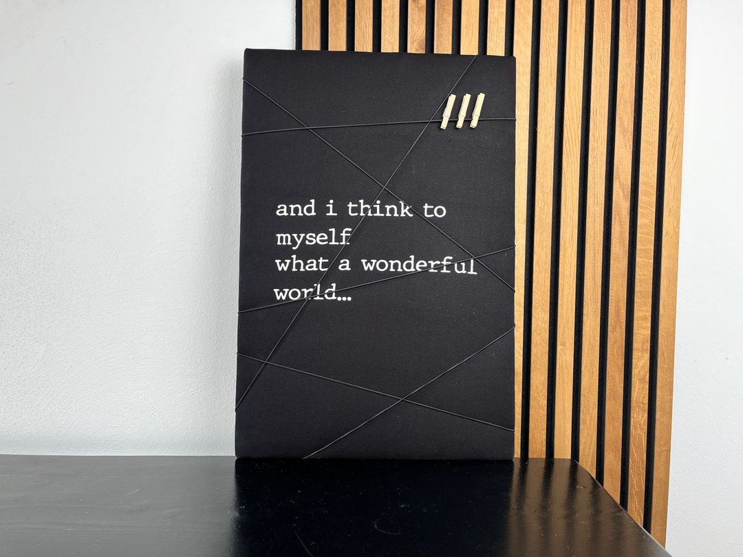 Memo Board Wonderful World Black - Etsy