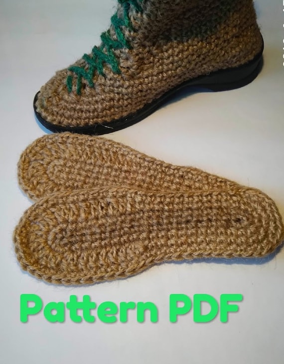Making Shoe Soles Pattern crocheted insole for slippersAdult Etsy