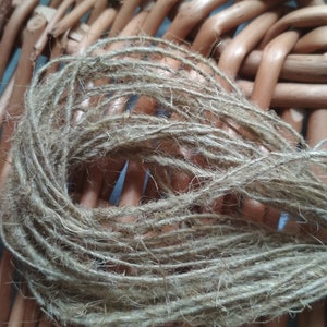 100 m hilo de cáñamo cuerda de cáñamo cinta diámetro 2 mm Hemptique cordón  de cáñamo cordón de yute marrón cordón de atar en carrete cordón de jardín