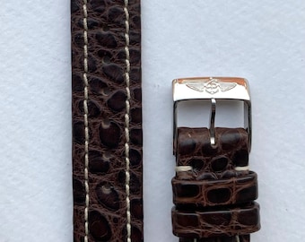 Breitling bruin lederen horlogeband band 15 mm dames