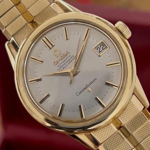 1959 Gentleman's 18ct Gold Omega Constellation Automatic Chronometer Bracelet Watch Fully Serviced With 12 Month Guarantee