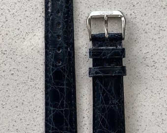 Oris Blue Leather Watch Strap Band 18mm