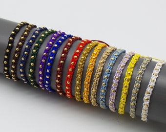 Makramee Armband, Boho Armband, Hippie Armband, Freundschafts-Armband, Minimalistisch Armband, Perlen Armband