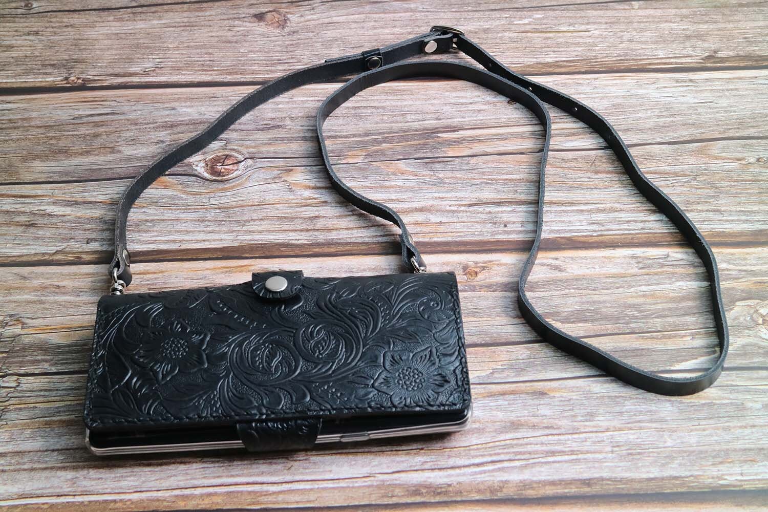Leather Cell Phone Crossbody Bag Purse Iphone 14 Pro Max 14 Etsy