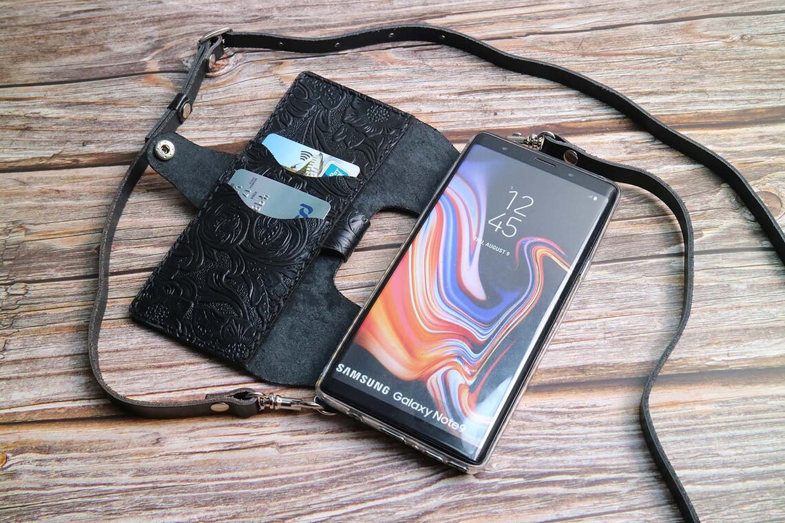 Leather cell phone crossbody bag purse iPhone Samsung wallet Etsy