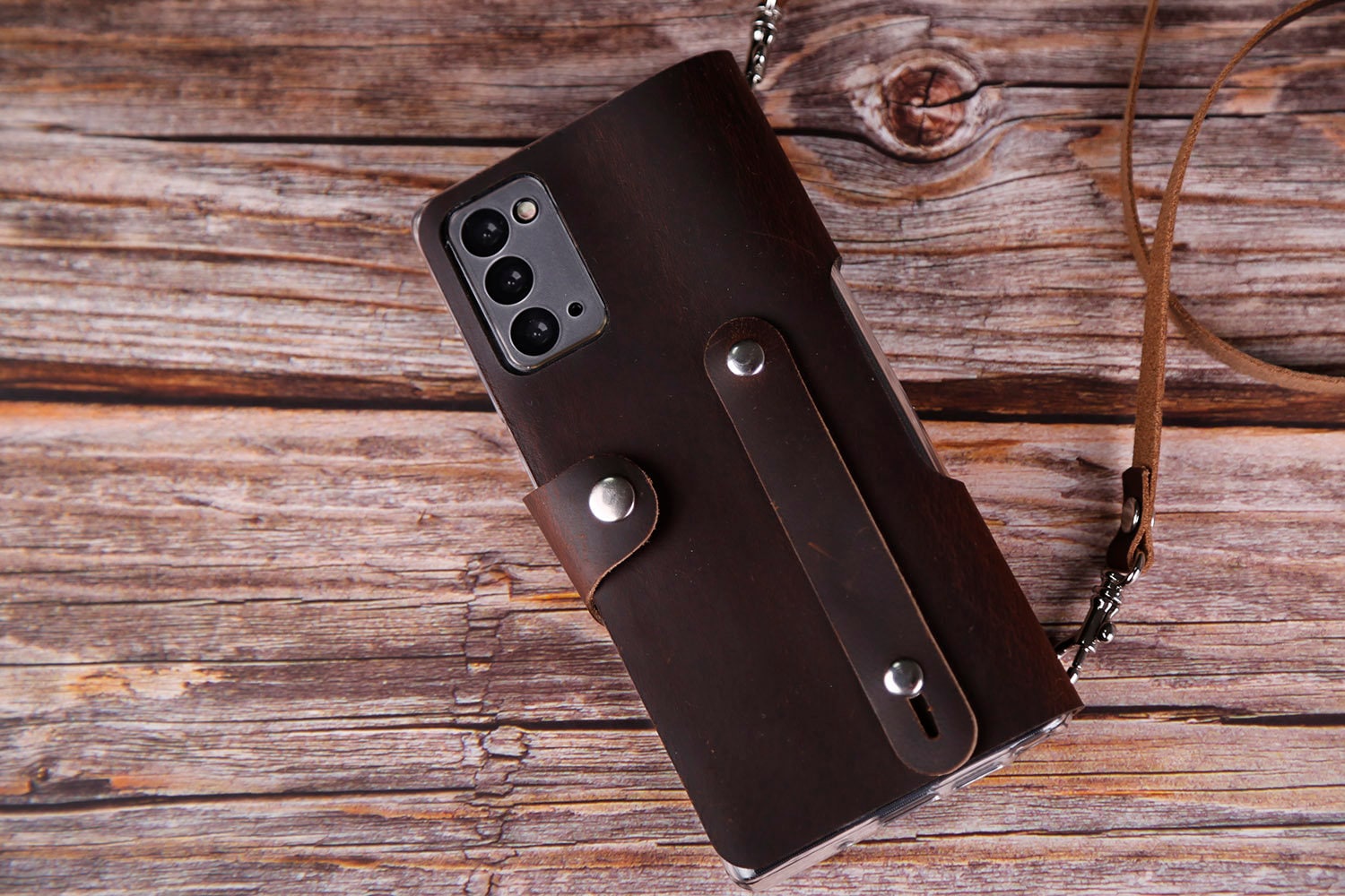Crossbody strap Men's Sony Xperia 1 V / 10V 5 III 10 iii Xperia Pro 5 ii 1 ii 10 leather wallet case Tooled Leather Full Leather Book Style