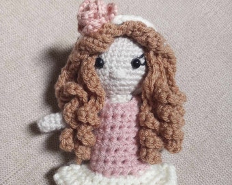 Crochet doll pattern - Bella Rose