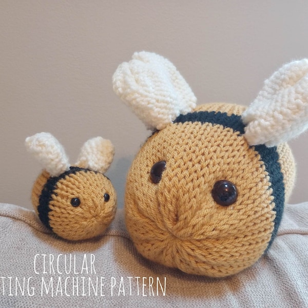 Circular knitting machine pattern - Baby bee and big bee - DIGITAL FILE DOWNLOAD