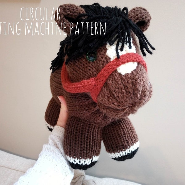 Circular knitting machine pattern - Horse - DIGITAL FILE DOWNLOAD