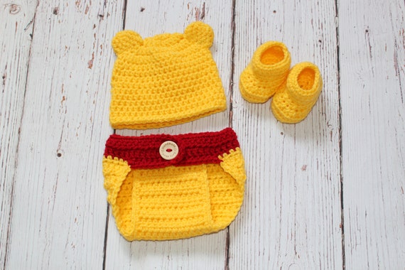 pooh bear newborn outfit