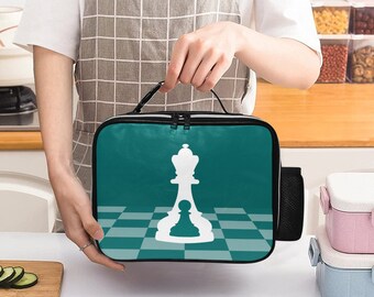 Leather Lunch Box Green  (Buenos New Chess)