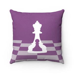 Quadratisches Dekokissen aus Wildlederimitat (Buenos New Chess)